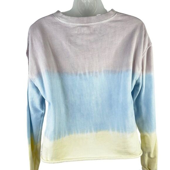 Spiritual Gangster Sunrise Dip Dye Sweatshirt Pullover Size Small Tie Dye Crop - Picture 5 of 7